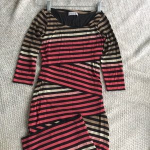 Bailey 44 Stripped midi dress